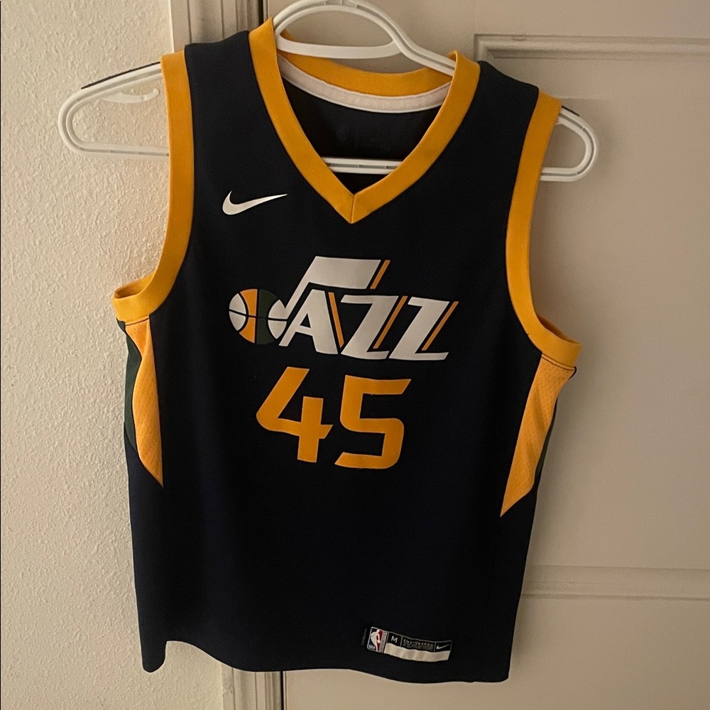 Nike Jazz Basketball Jersey - Navy and Gold Donovan Mitchell jersey YOUTH MEDUIM